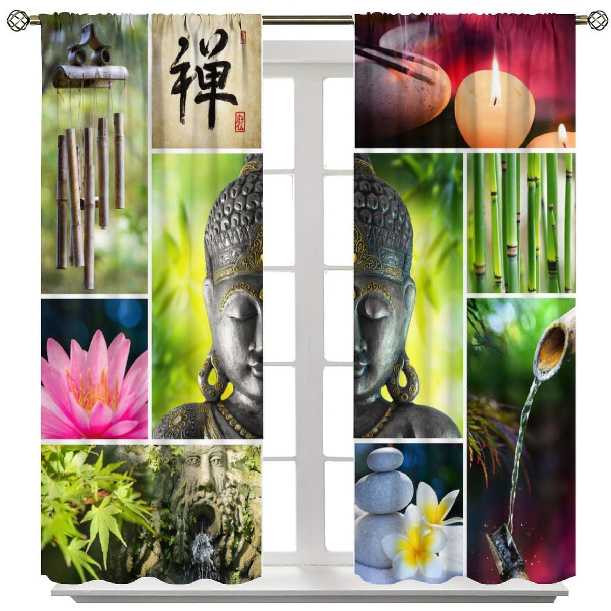 Zen Blackout Curtains (21"W x 45"L (Pack of 2) / Zen-17)