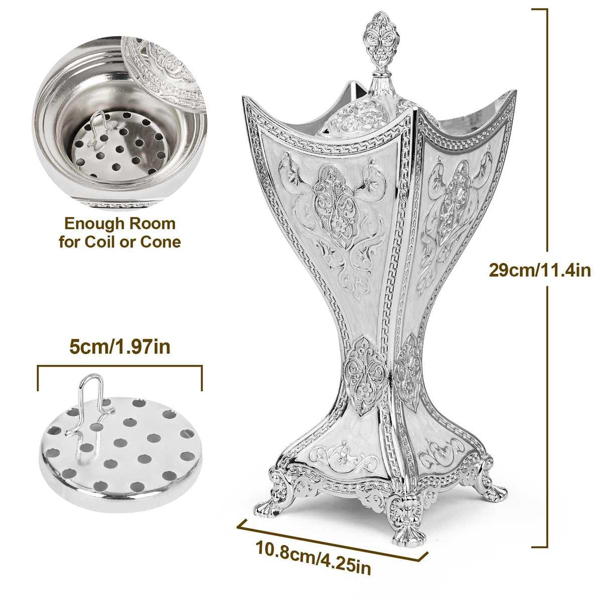 Bakhoor Incense Burner (Silver)