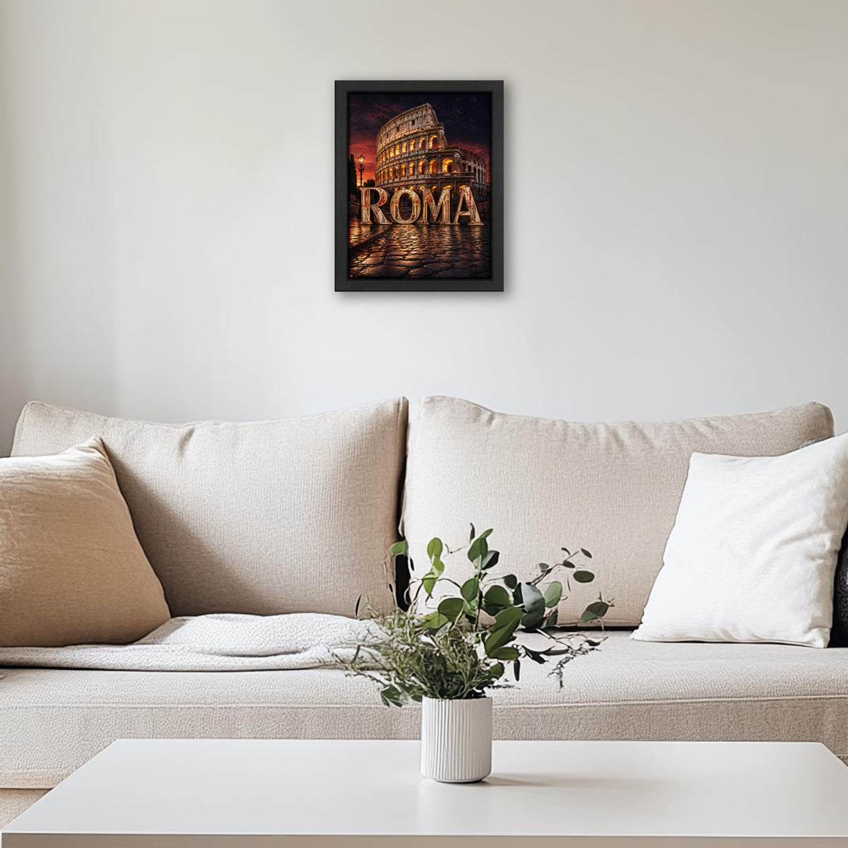 Rome Colosseum Decor Wall Art (Wall Art Framed 64 / 20"L x 16"W)