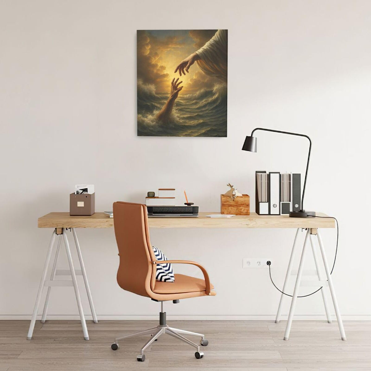 Jesus Wall Art Christian The Hand of God Wall Decor Religious Bible Canvas Paintings Pictures Christ Prints Artwork Framed Decorations For Church Prayer Room Bedroom Living Room Gifts 20" x 24" (Jesus / 24"L x 20"W)