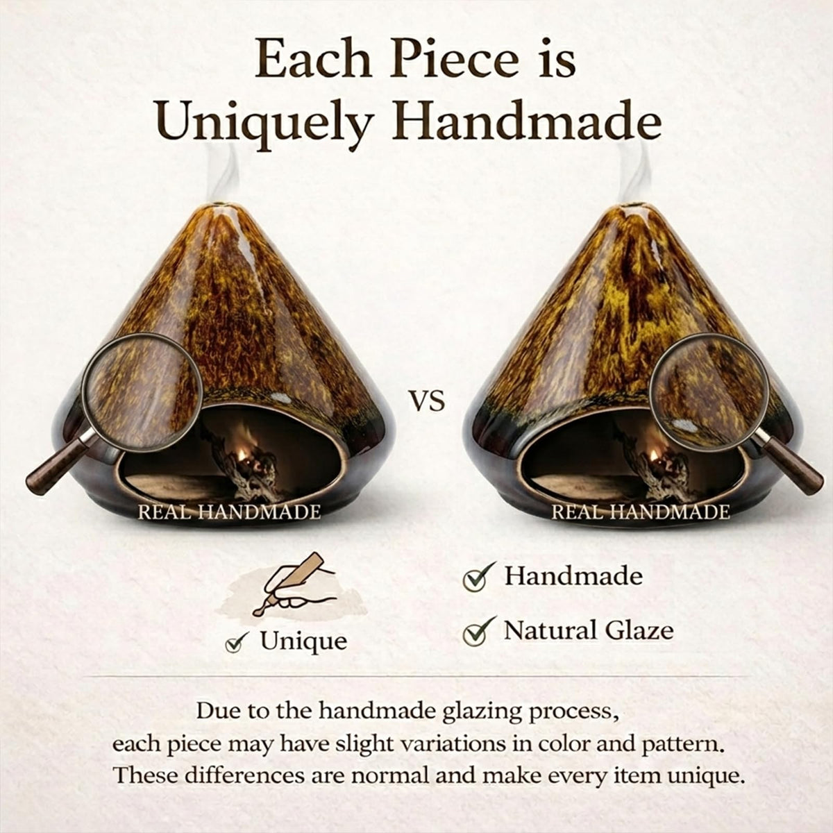Handcrafted Ceramic Palo Santo Holder (Brown)