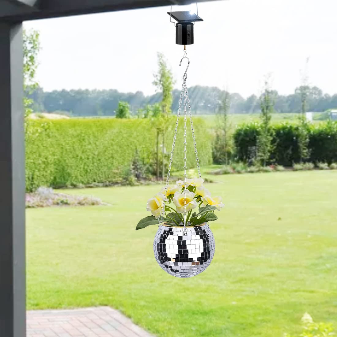 Solar Powered Wind Spinner Motor (Dark Black / Solar Motor)