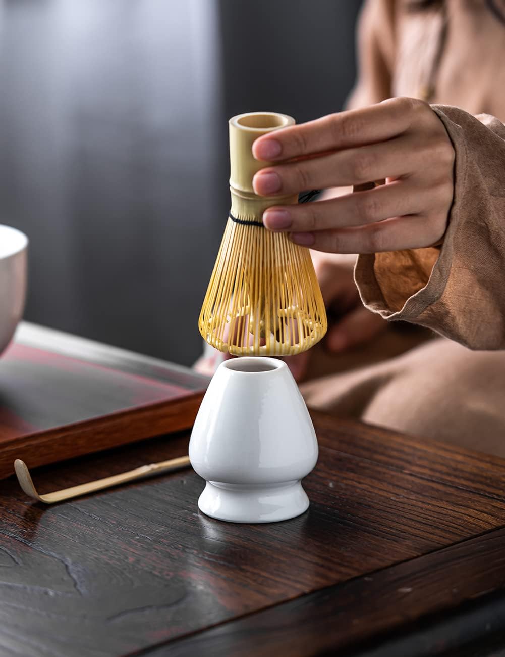Matcha Set Match Bowl and Whisk (White)