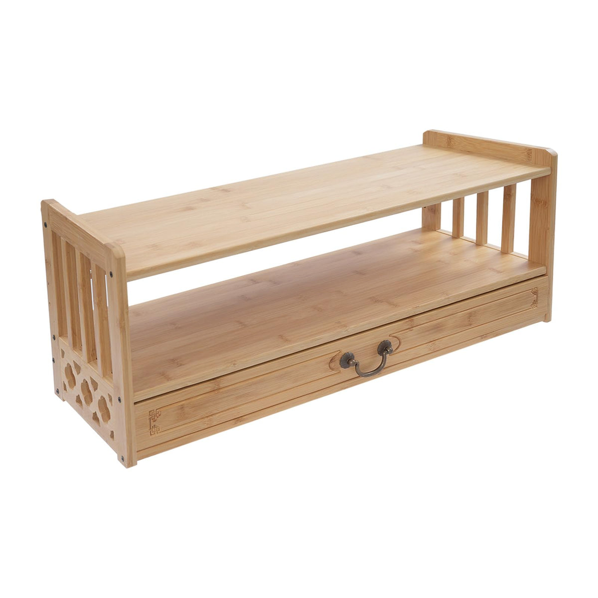 Altar Table Meditation Table with 1 Drawer Coffee Table for Sitting Multi (Wood Color / 69*25*28cm/27.2*9.8*11in)