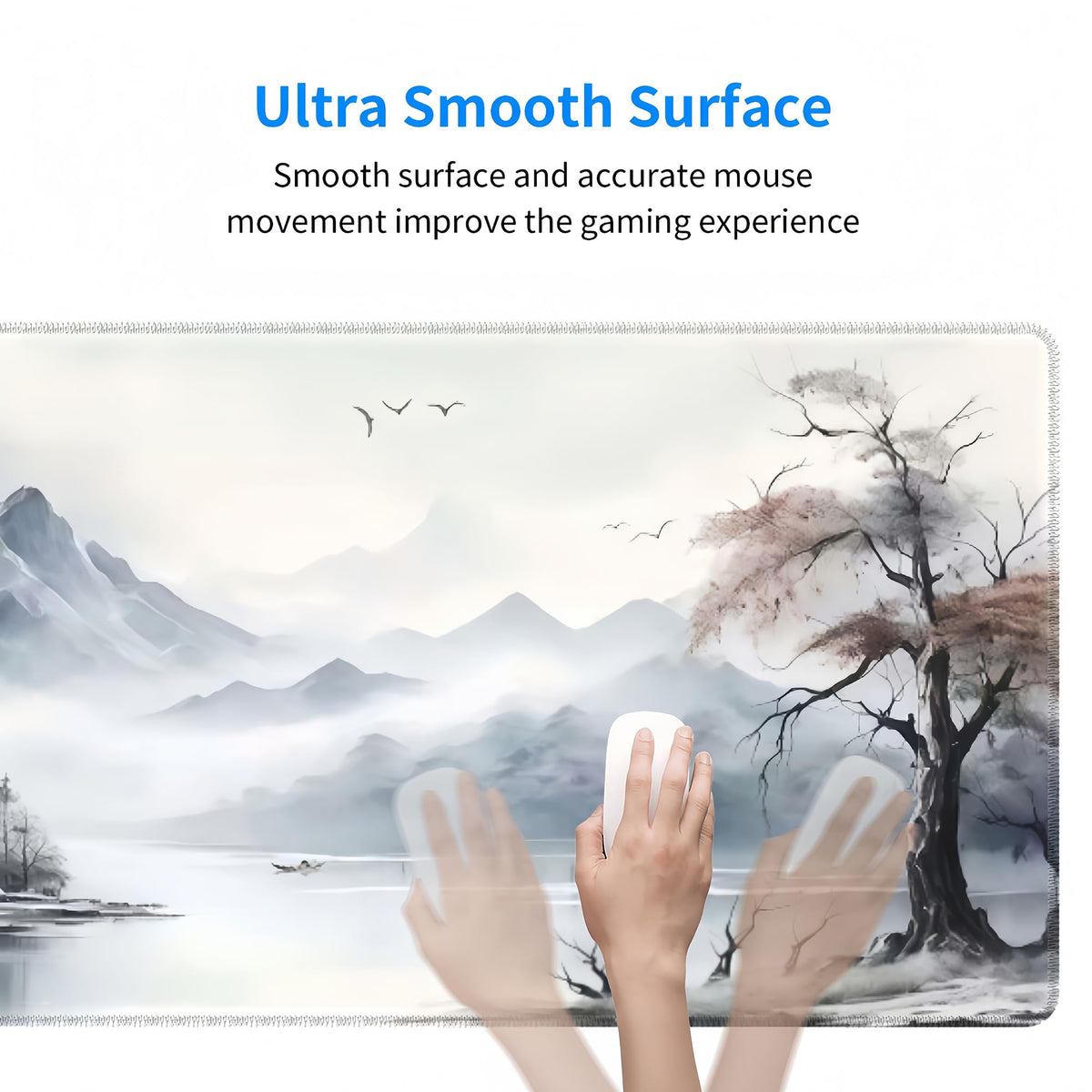 Grey Mountain Lake Mouse Pad (Japanese)