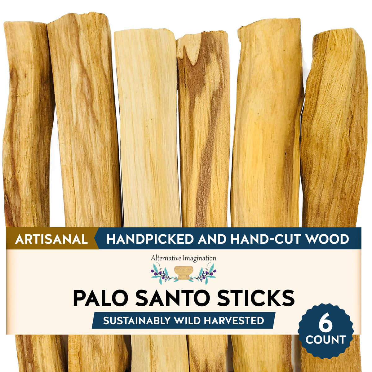 Palo Santo 6 Holy Wood Incense Sticks for Smudging