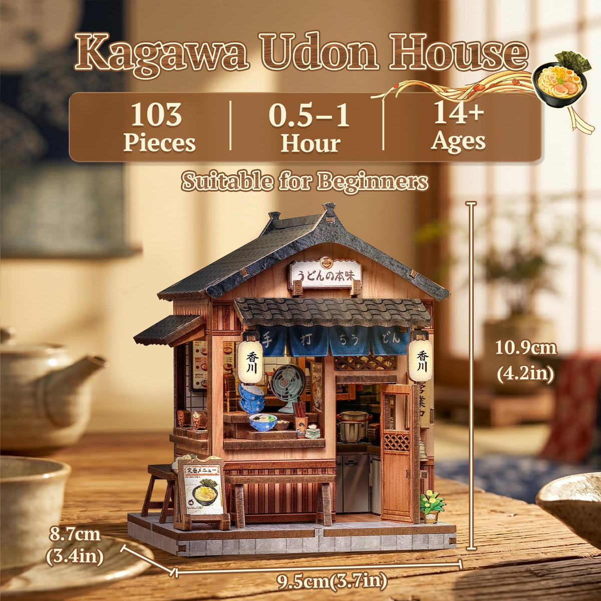 3D Wooden Puzzle Miniature House Kit for Adults