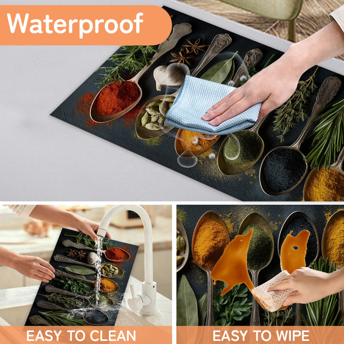Cooking Herbs Spices Table Mats Set of 6 (Cooking Herbs Spices)