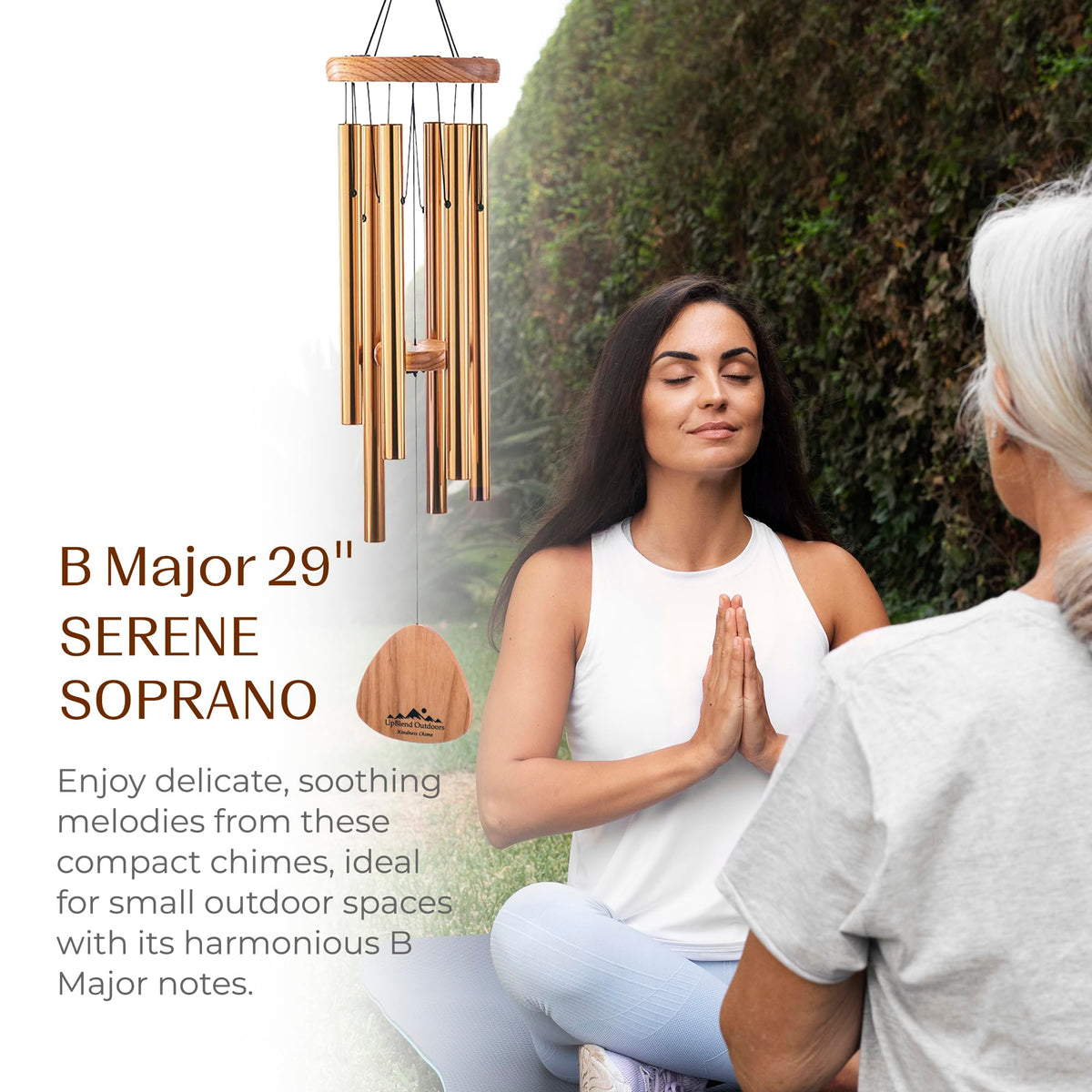UpBlend 29" Bronze Aluminum Wind Chimes for Outside (29")