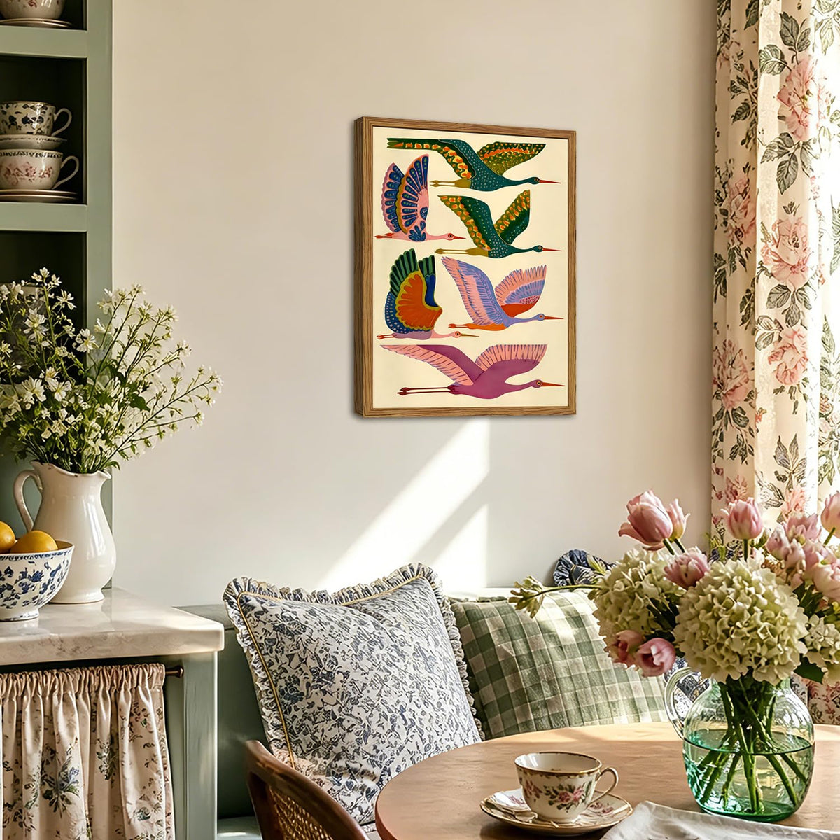 Framed Colorful Bird Wall Art (Colorful Bird / 24"L x 16"W)