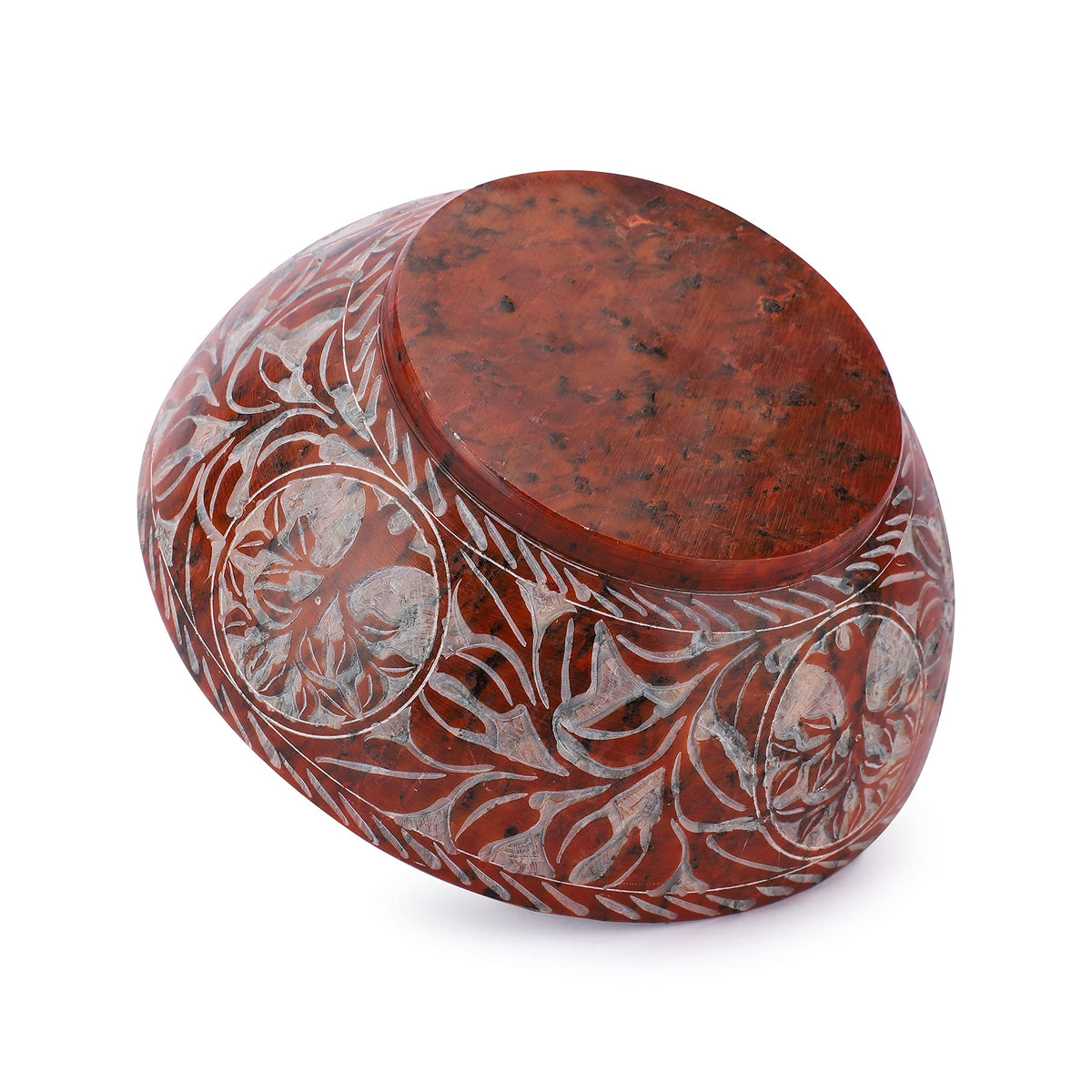 Soapstone Scrying And Smudge Bowl Pot Tree of Life Design Handmade Household Kitchen Table Decorative Gift 5 Inch (Tree of Life)