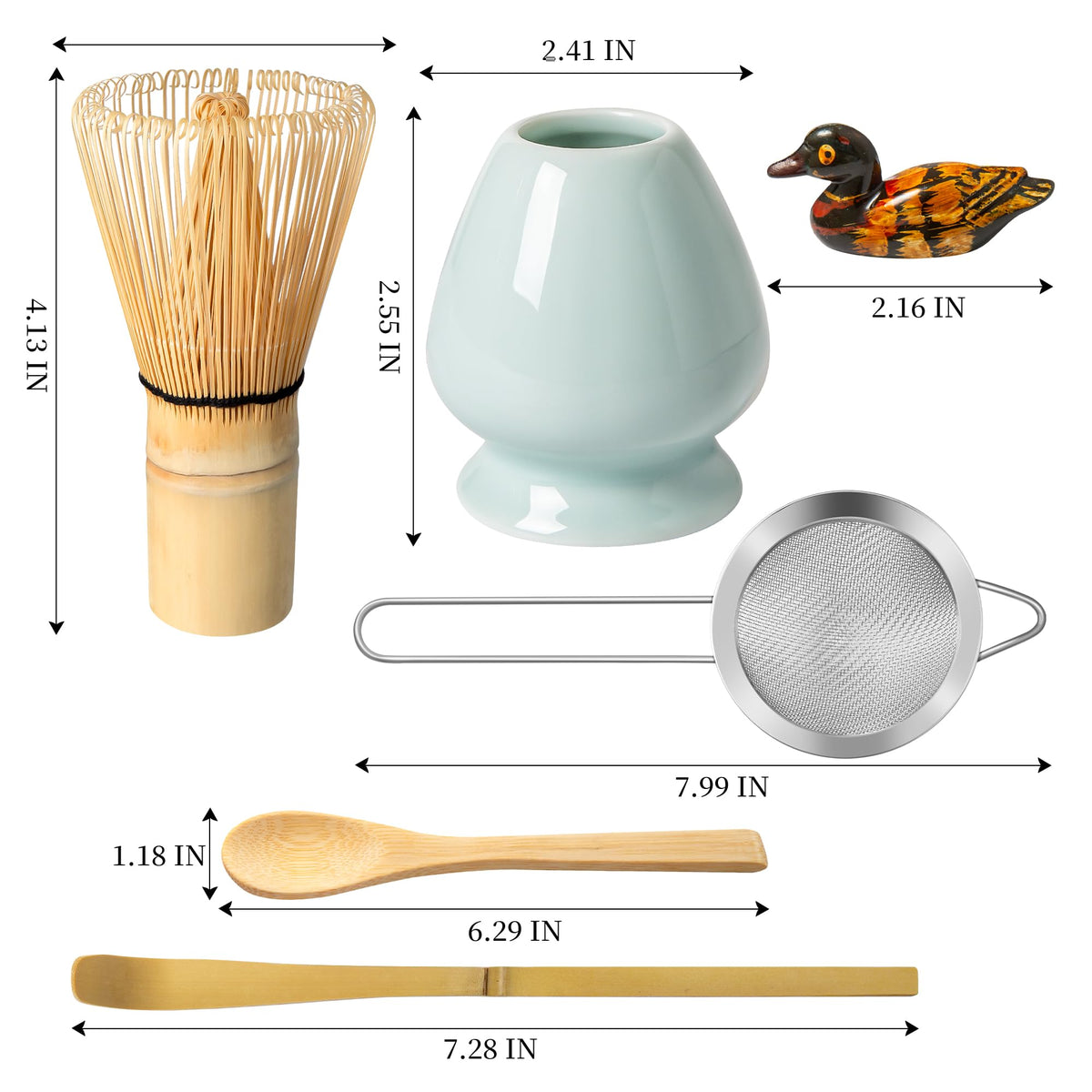 Matcha Whisk Set (Light Blue)