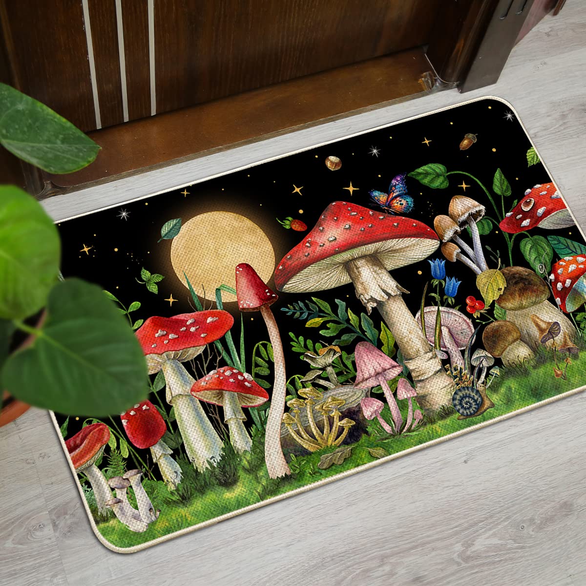 Mushroom Doormat Entrance (Mushroom / 17" x 29" (Rectangular))