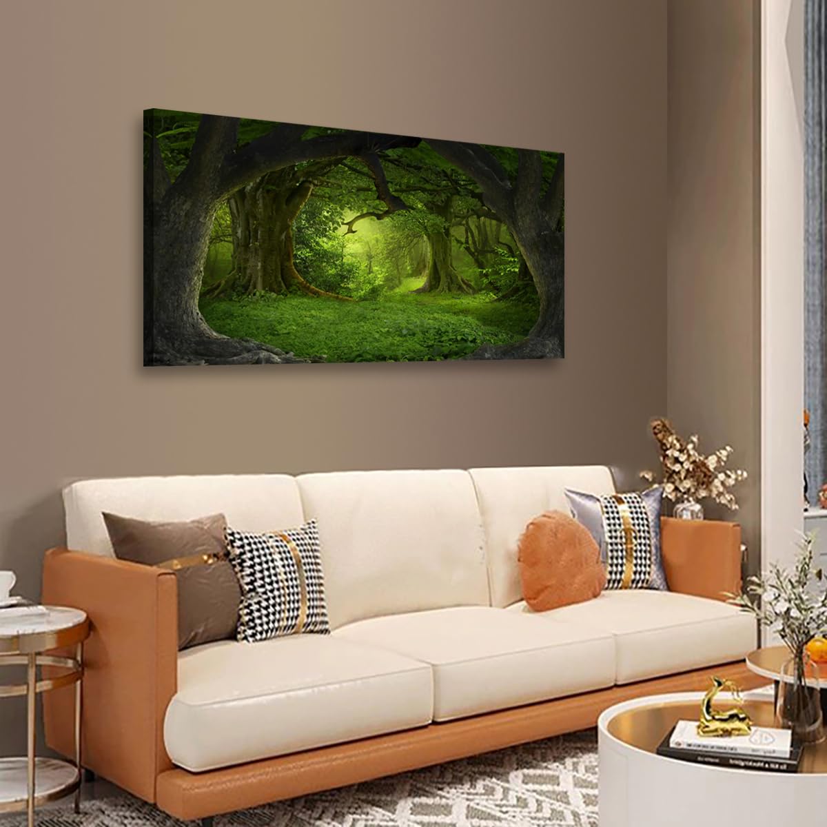 Enchanted Forest Archway Canvas Wall Art (40"L x 20"W / Magical green forest)