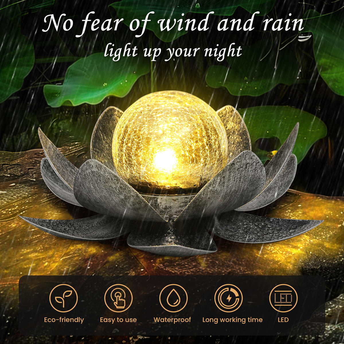 Solar Light Outdoor Garden Decor (Gray)