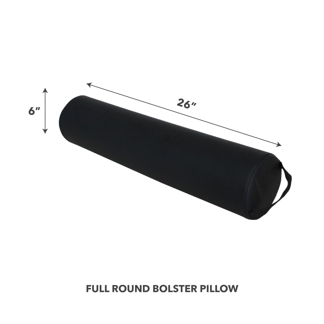 ForPro Full Round Massage Table Bolster Pillow (Full Round / Black)