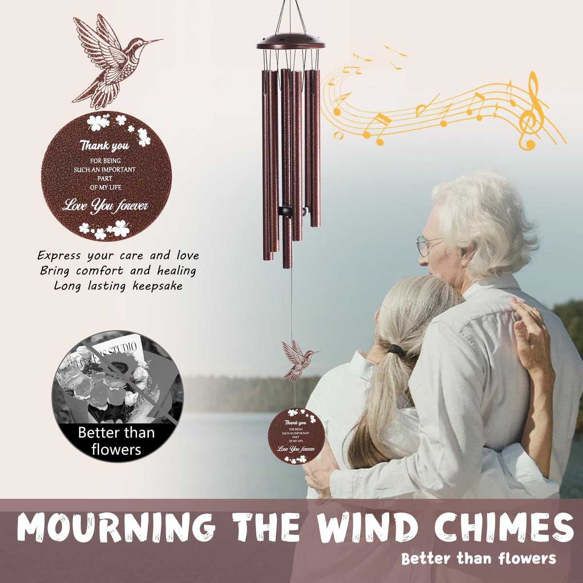 Outdoor Wind Chimes (Brown)