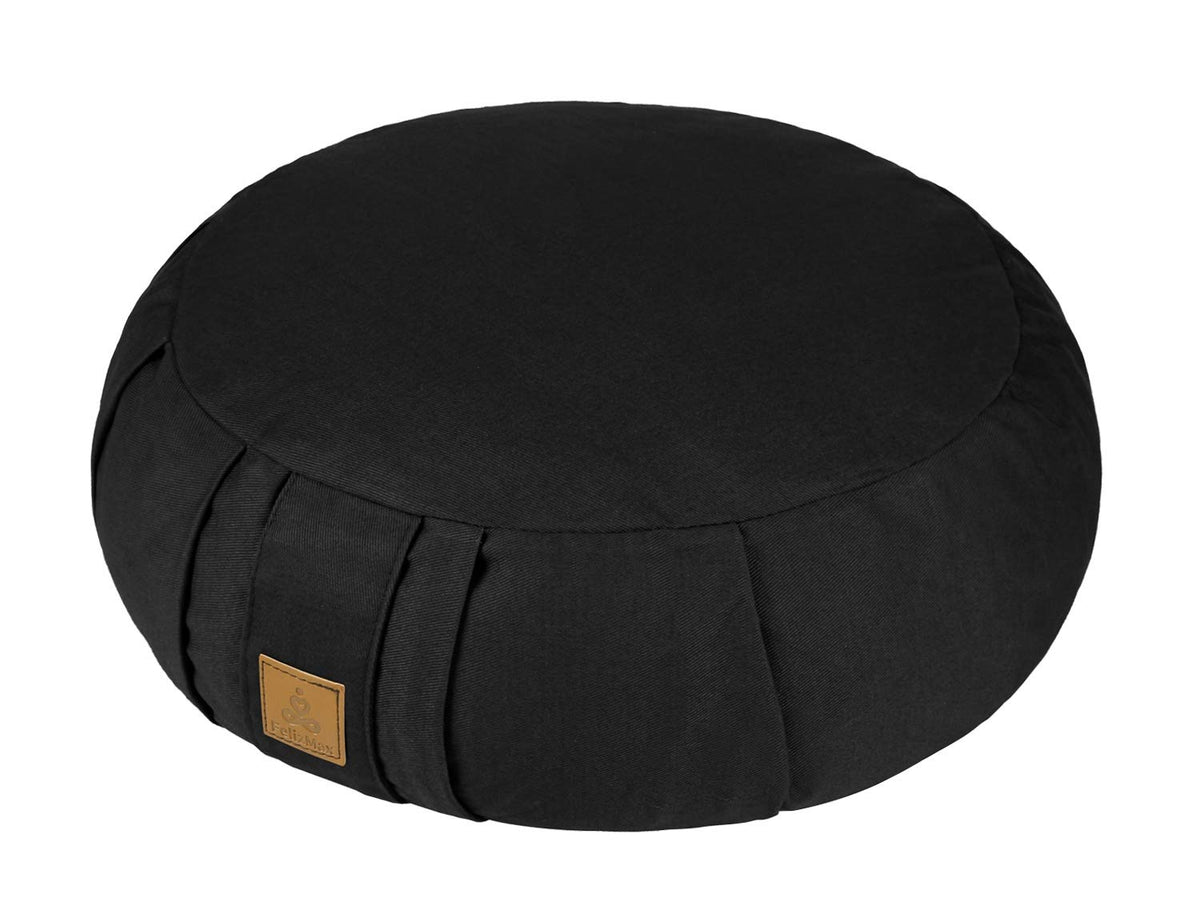 Round Zafu Meditation Cushion (Black)