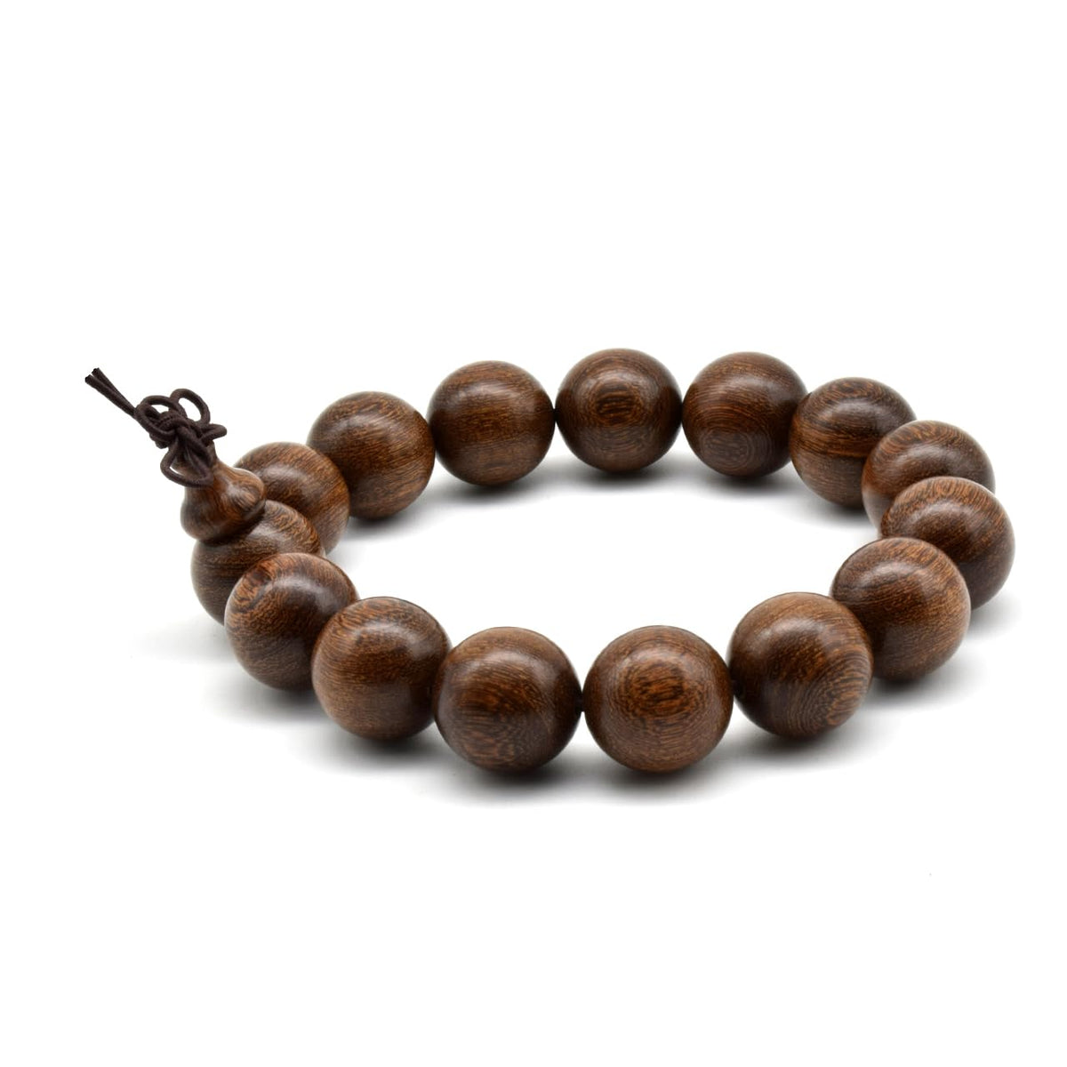 Unisex Natural Silkwood Tibetan Buddhism Meditation Prayer Bead Necklace Japa Mala Beads Bracelets (15mm 15 Beads)