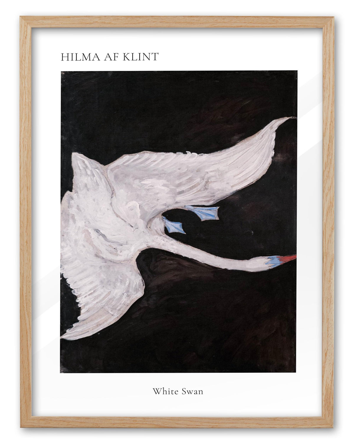 12x16 in Abstract White Swan Scandinavian Framed Wall Art (Framed White Swan / 16"L x 12"W)