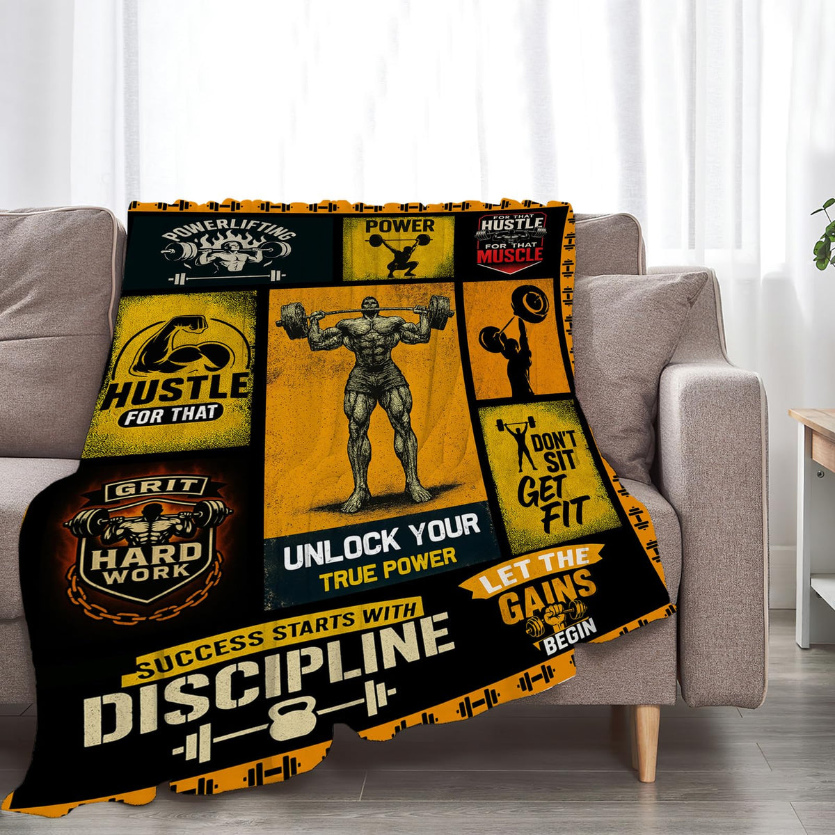 Weightlifting Throw Blanket (50"x60" / Weightlifting)