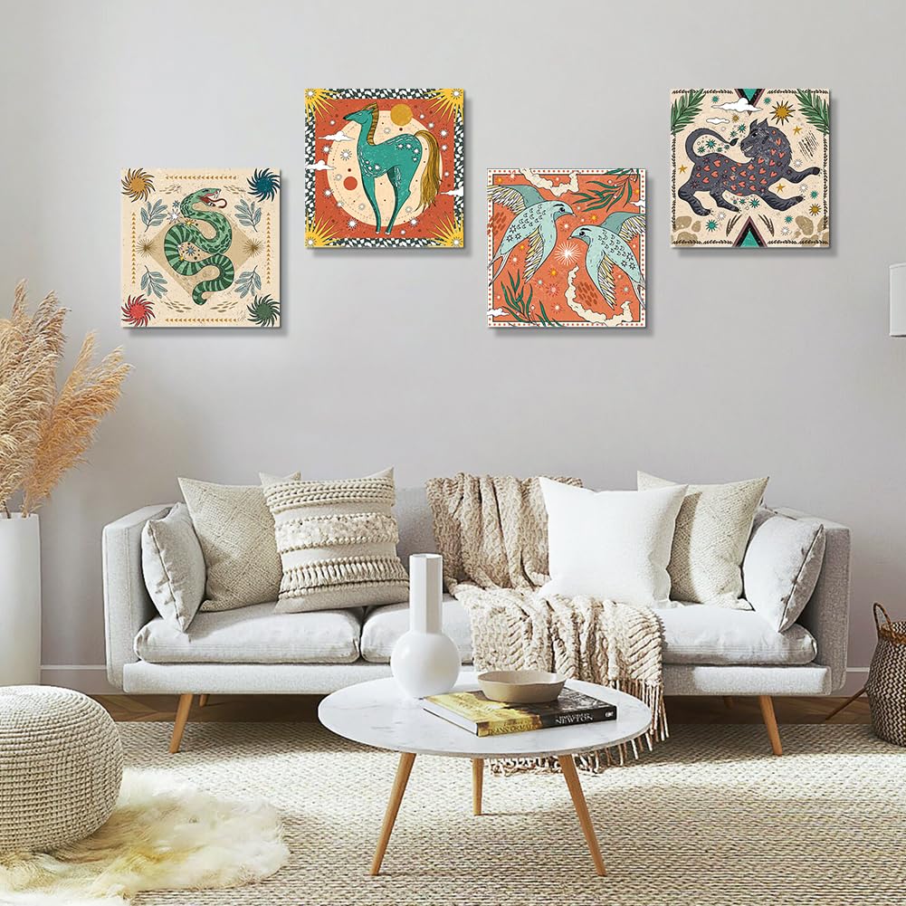 4 Pieces Wall Art Canvas Prints (MYTHOS)