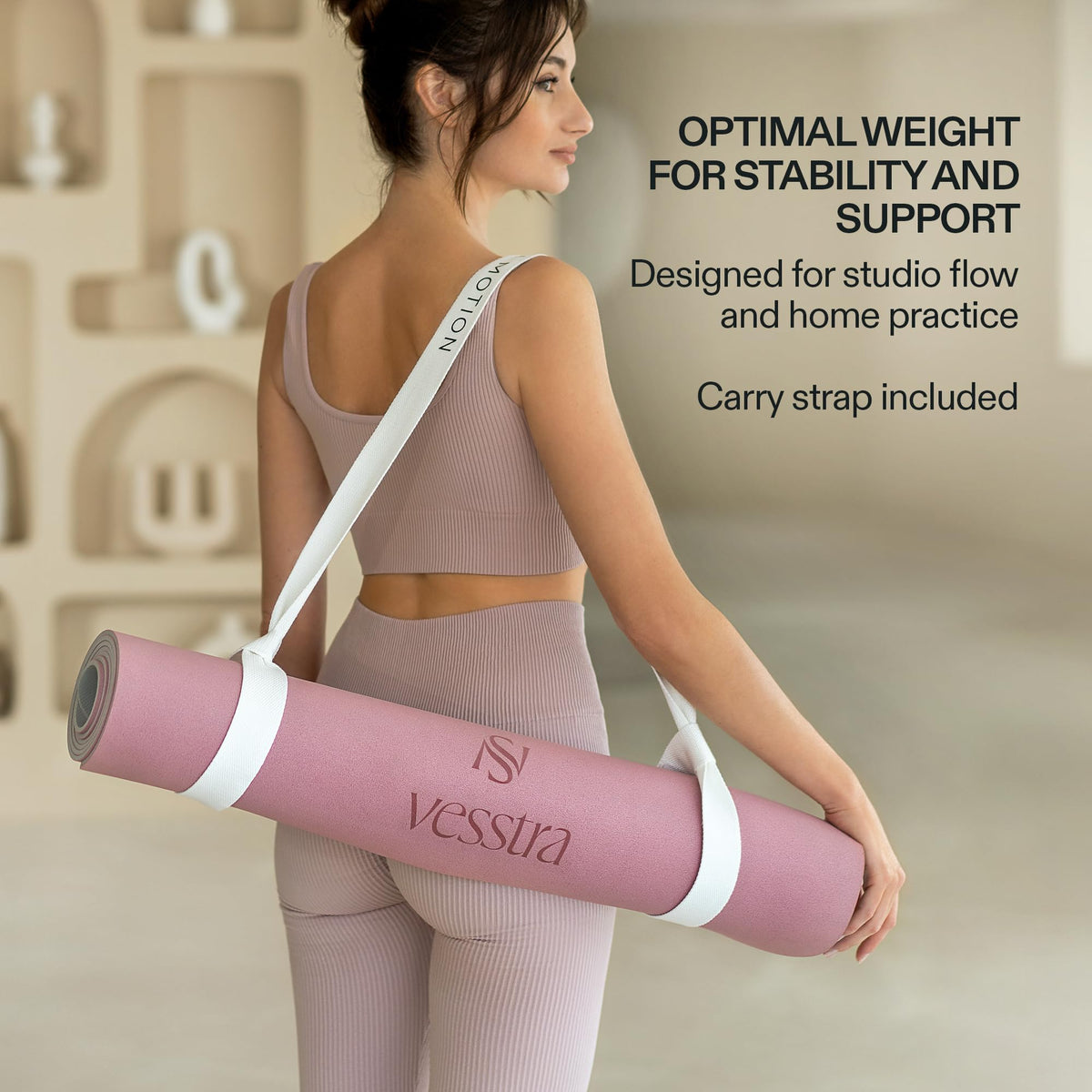 Premium Yoga Mat (Dusty Rose)