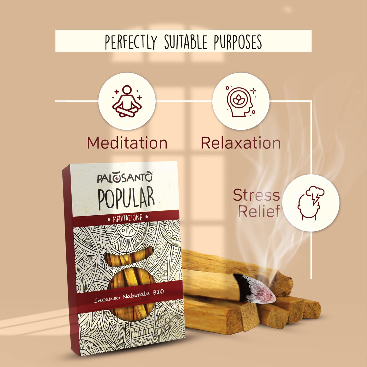 Palo Santo Incense Sticks for Meditation and Stress Relief (13 Sticks)