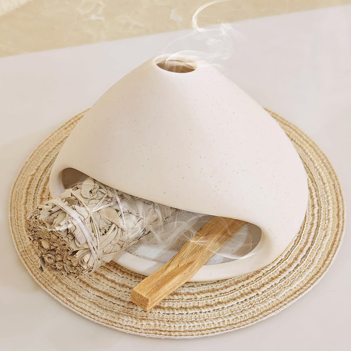 Palo Santo Holder Burner (White+mat)