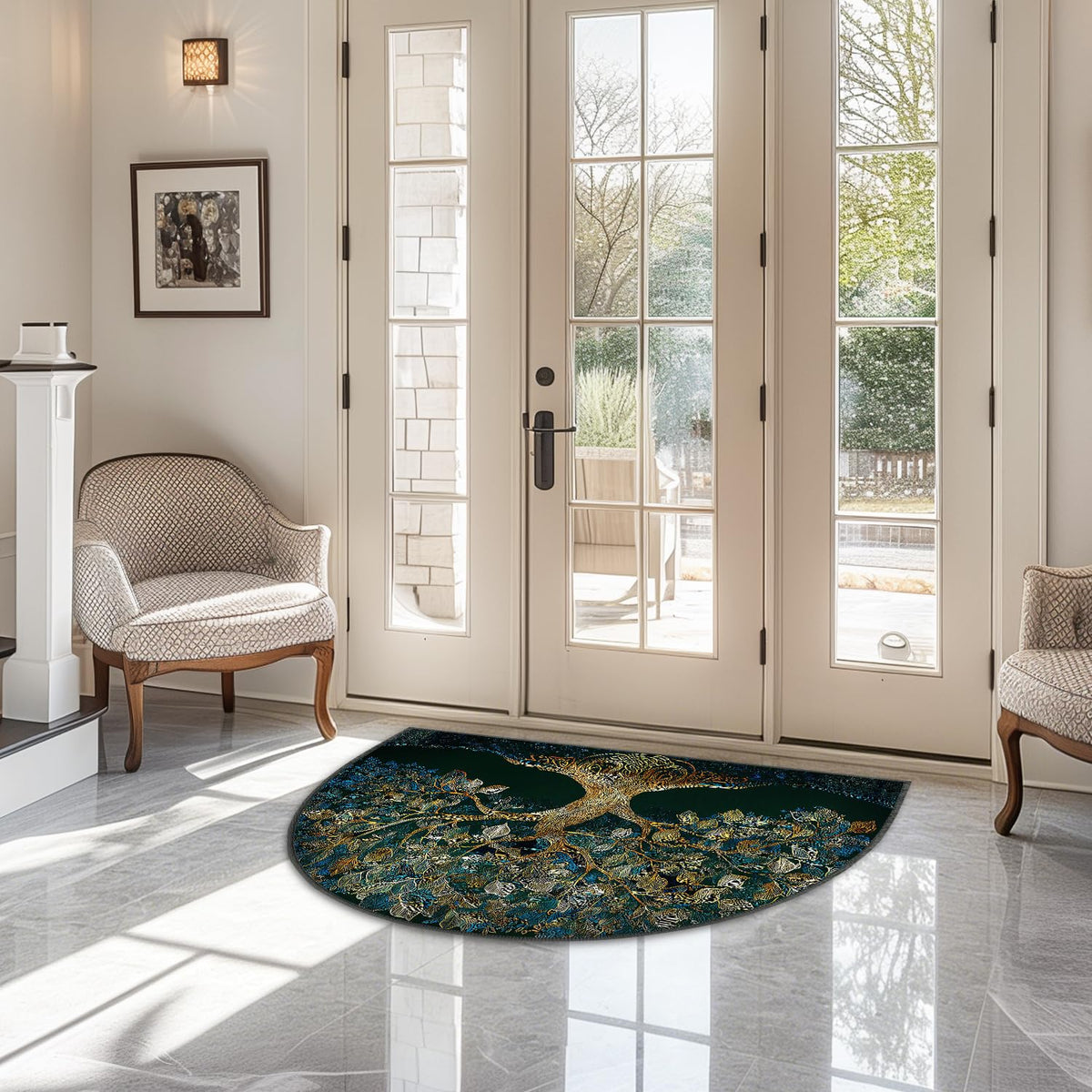 Semicircular Entrance Door Mat 24" x 36" (#34 / 2' x 3' (Semicircular))