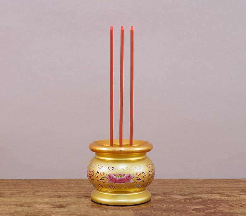 Copper Alloy LED Electric Incense Burner (Pink Gold)