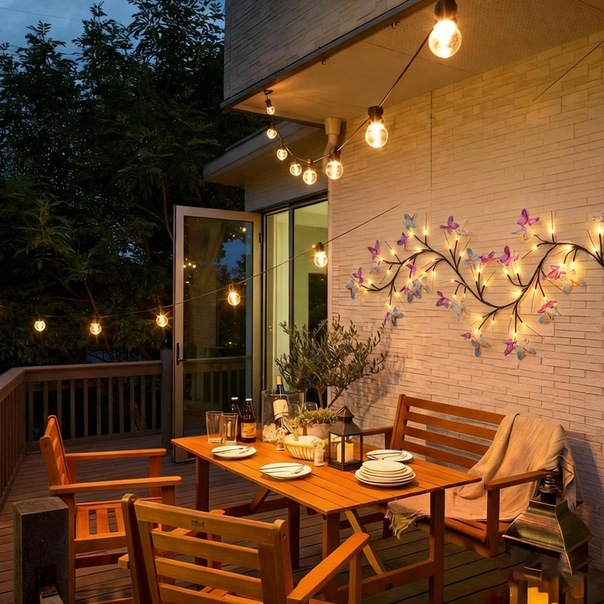 Willow Vine Light with Butterfly 48LED 5.9FT Enchanted Wall Decoration Vine Lights 8 Light Modes for Indoor Home Wall Decoration (5.9FT)