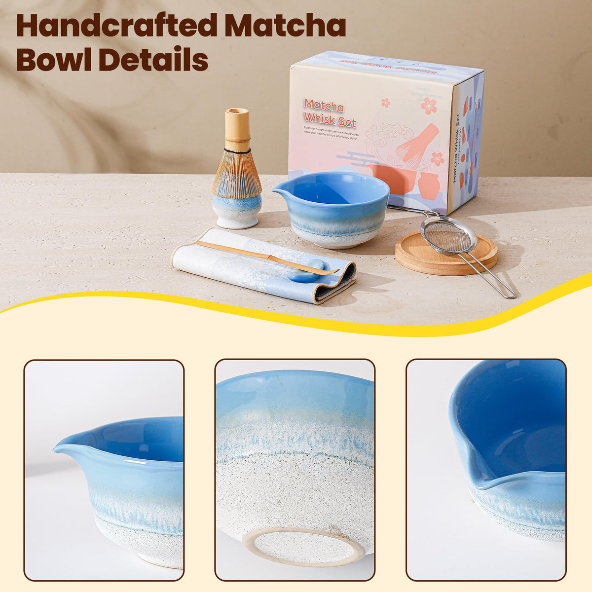 Matcha Whisk Set (Light Blue)