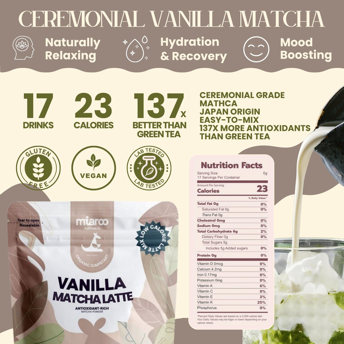 Vanilla Matcha Latte Mix
