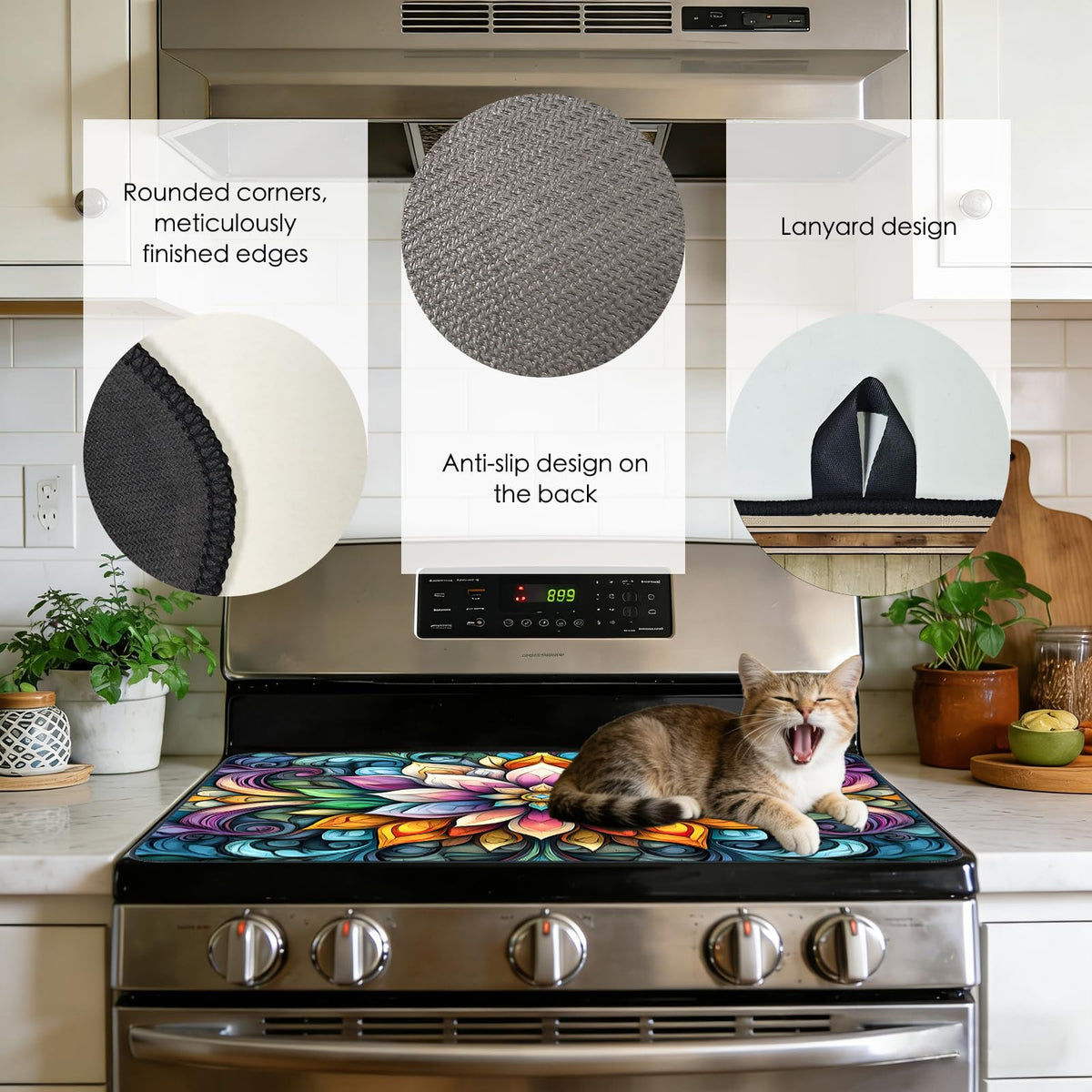 Mandala Floral Stove Top Cover (YVC00048)