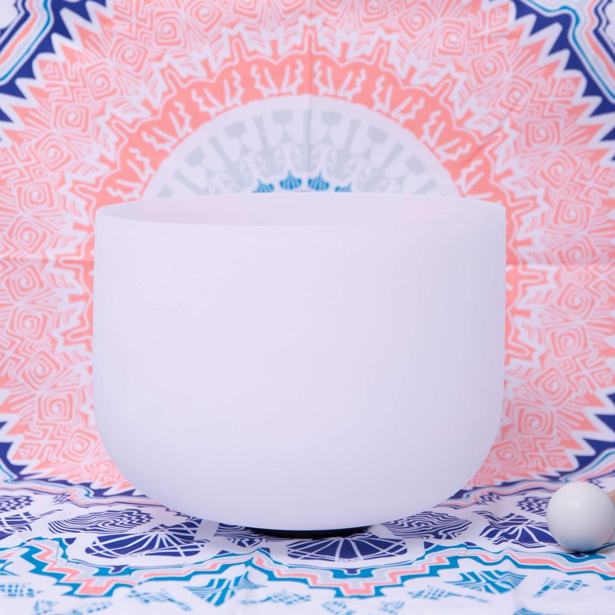 432Hz D Sacral Chakra Frosted Quartz Crystal Singing Bowl 10 inch (10 inch / 432Hz D note)