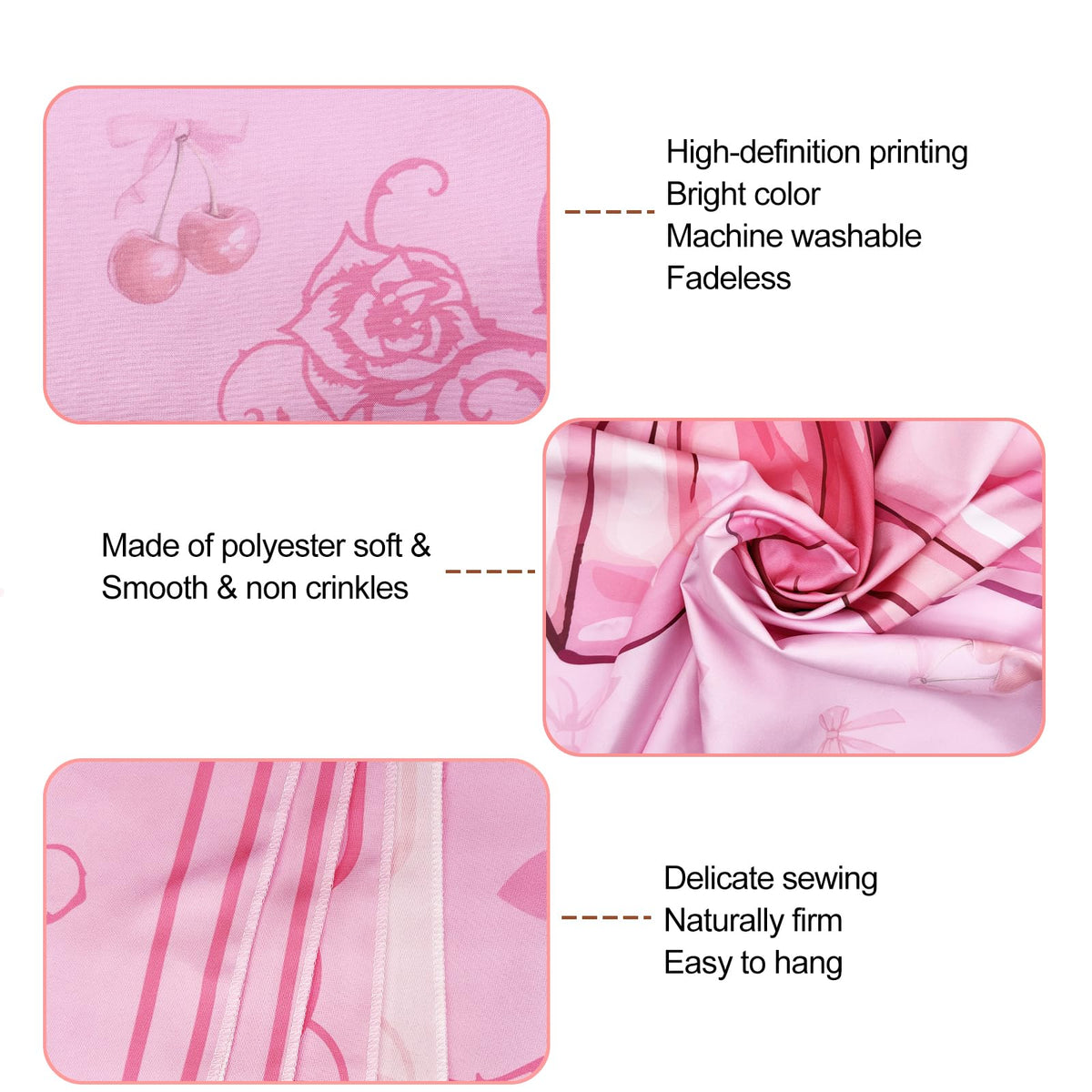 Pink Bohemian Wall Hanging Preppy Bow Tapestry for Teen Girls 60ʺ x44ʺ (Pink / 60"L x 44"W)
