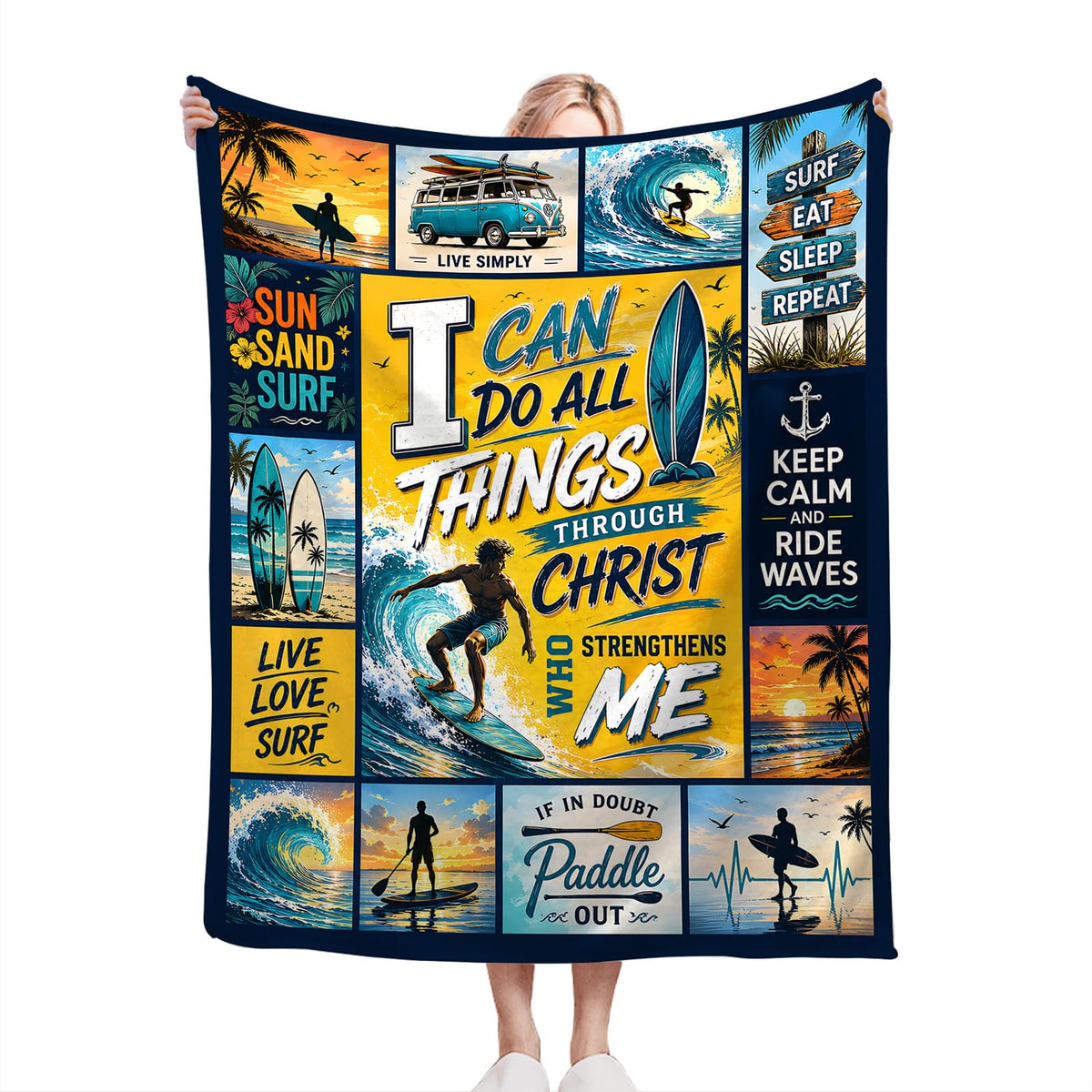 Surfing Throw Blanket (40"x50" / Surfing)
