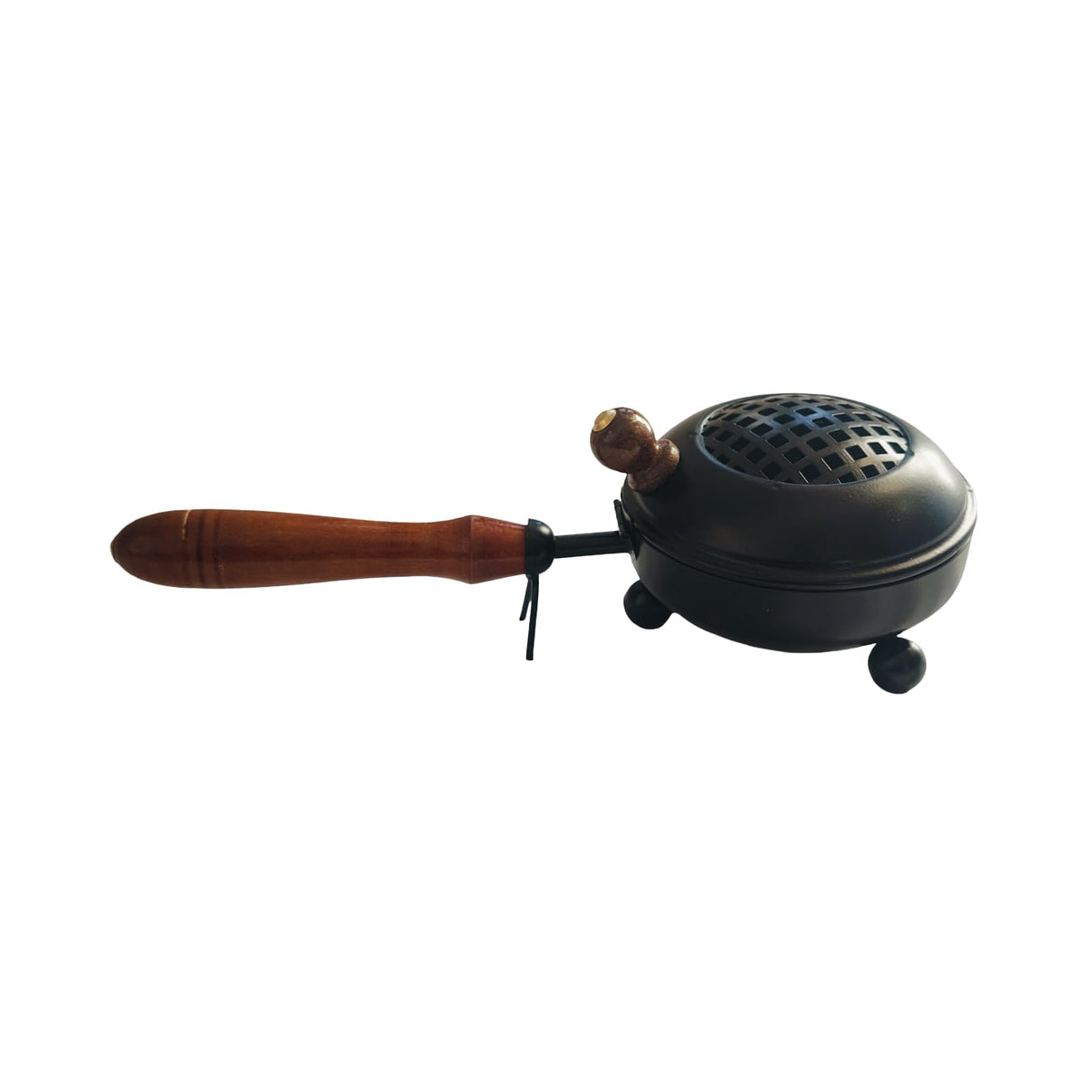 Black Iron Incense Burner with Handle Dia 4.6 (Extra Large 11 inch)