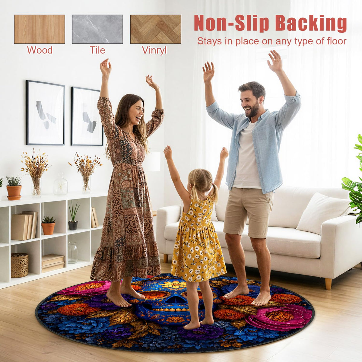 4ft Round Area Rug (42 / 4' (Round))