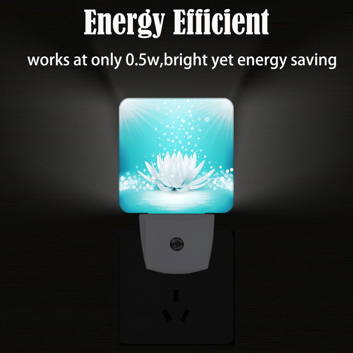 Sparkle Blue Zen Lotus Flower Night Light (Sparkle Blue Zen Lotus Flower)