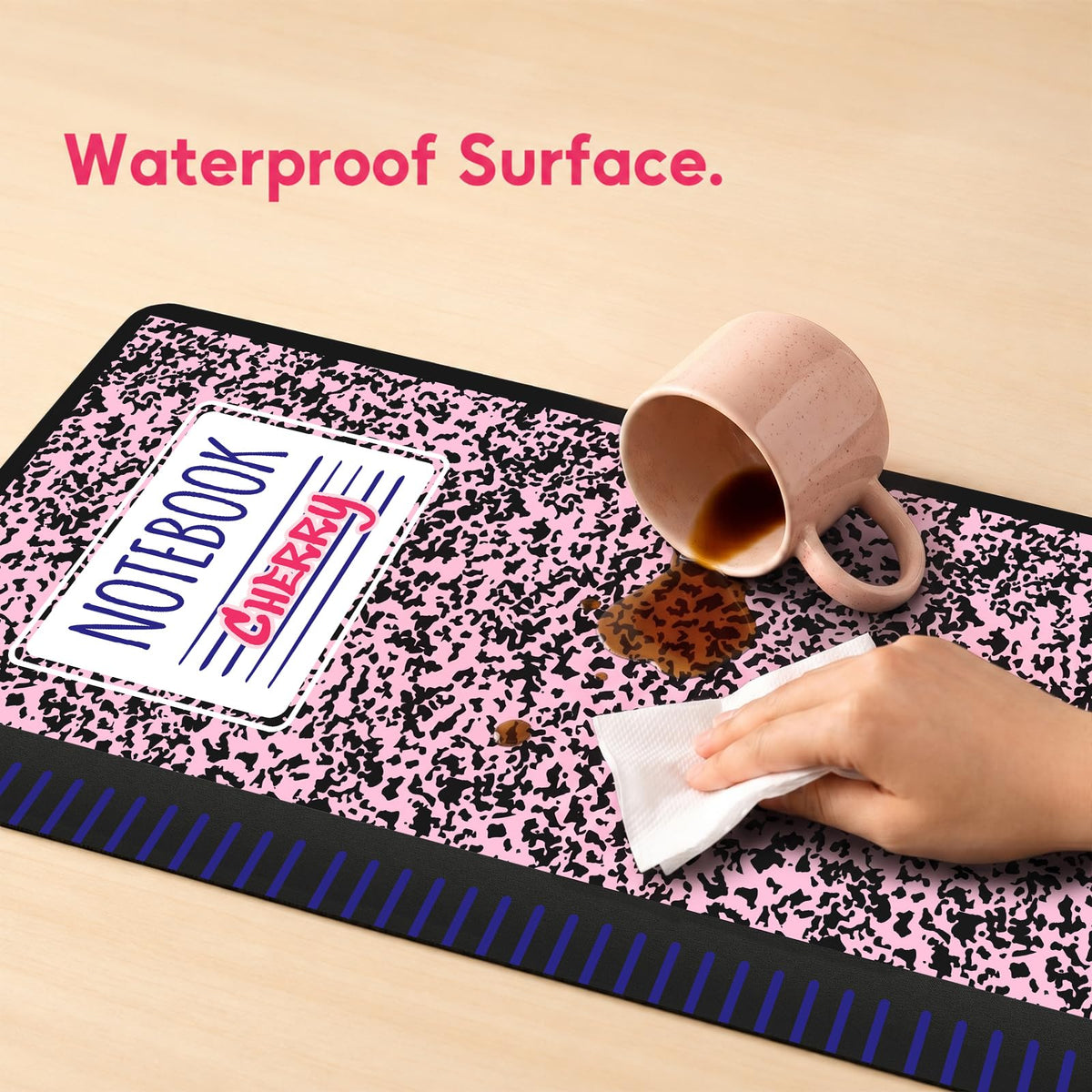 Notebook Mouse Pad (Pink Notebook / 35.4" x 15.7")