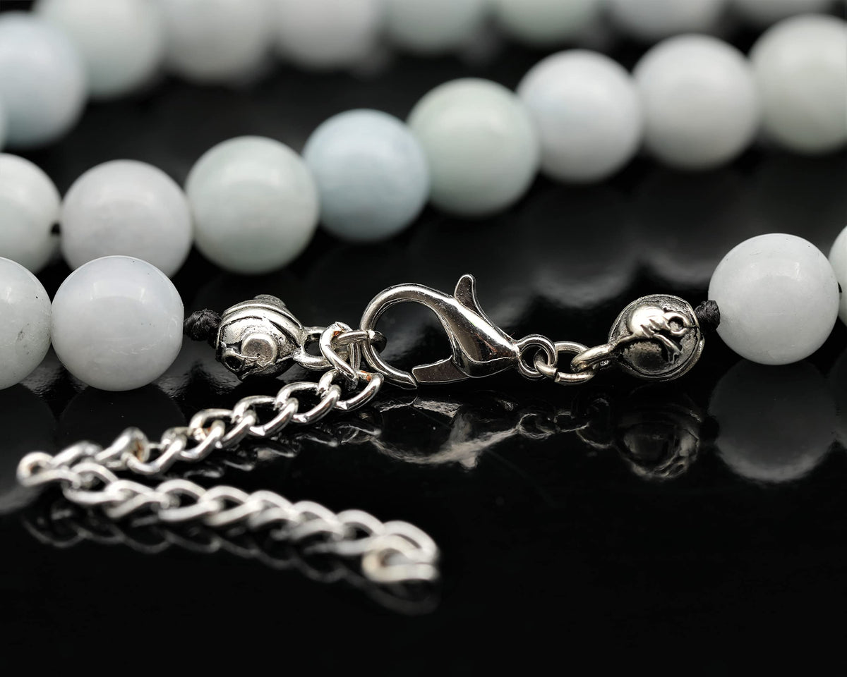 Natural Aquamarine Beaded Choker Necklace (Aquamarine / 22 Inches)