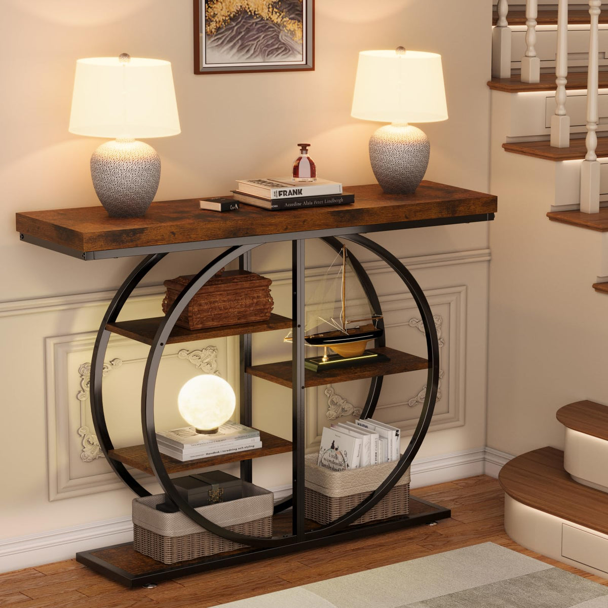41.3" Console Table for Entryway (Brown)