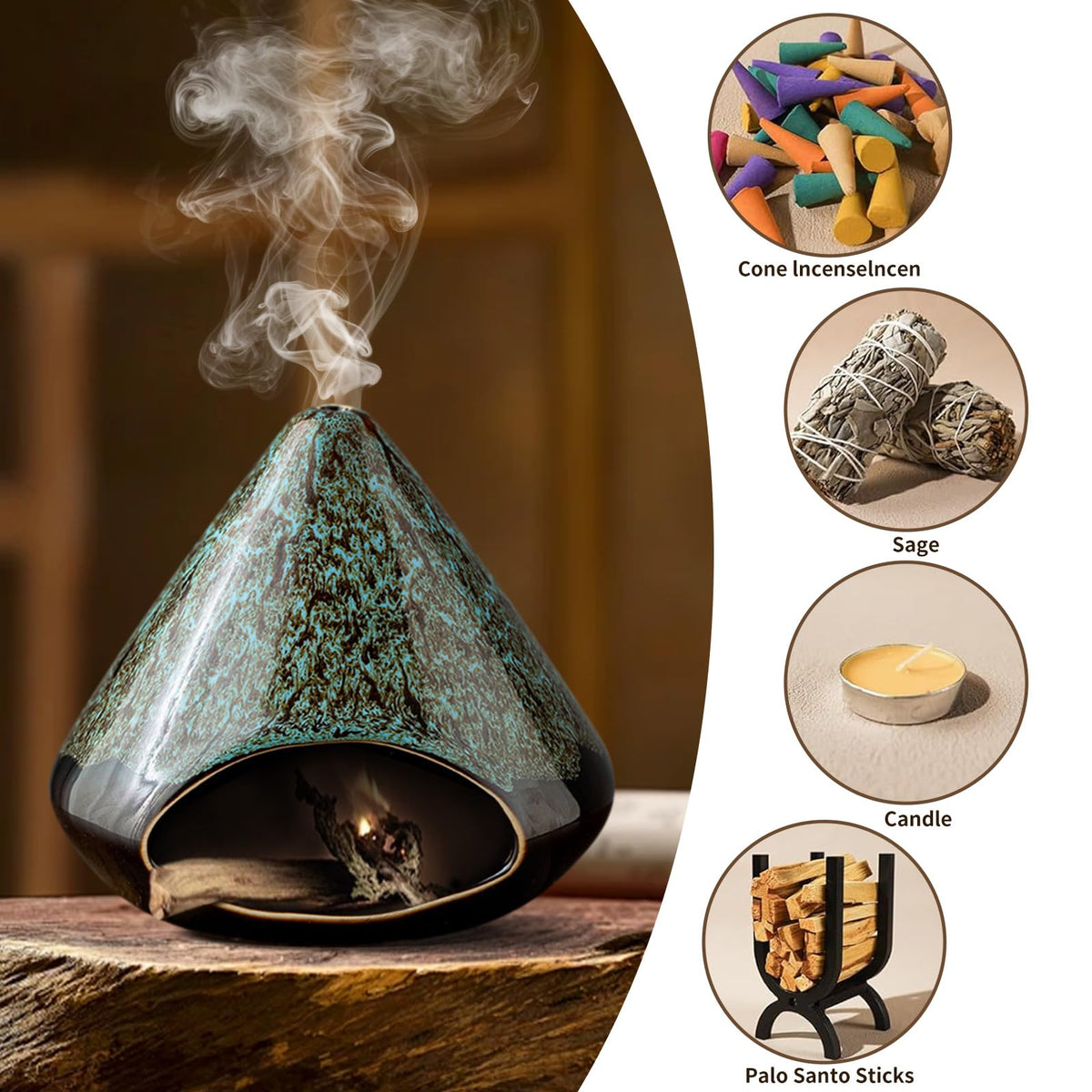 Handcrafted Ceramic Palo Santo Holder (Vilidis)