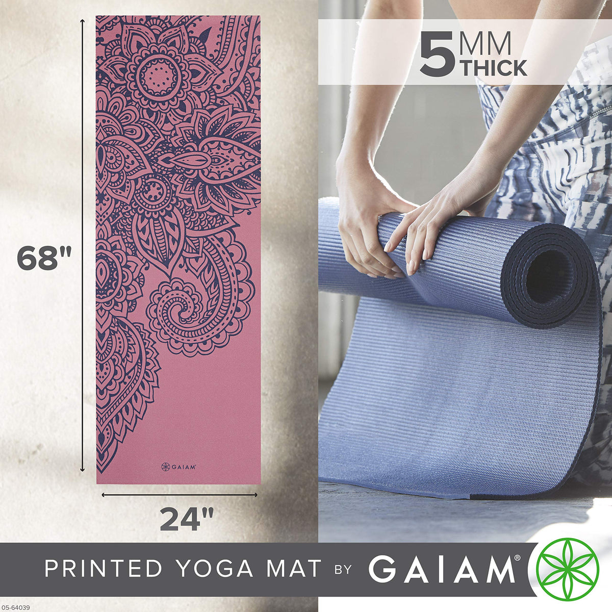 Yoga Mat Premium Print (Paisley Tropical)