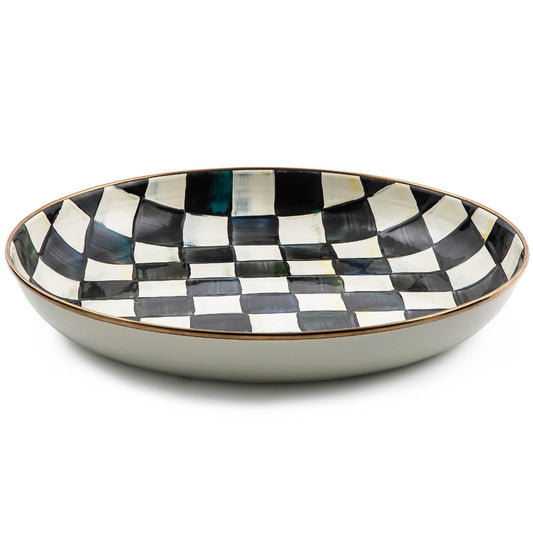 Enamel Abundant Bowl (Courtly Check)