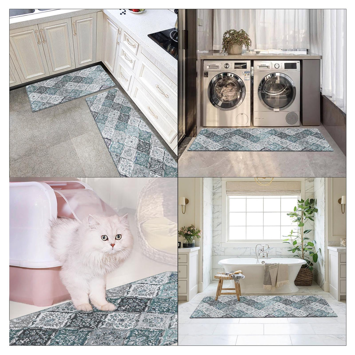 Anti Fatigue Kitchen Rug Set of 2 (Morocco)