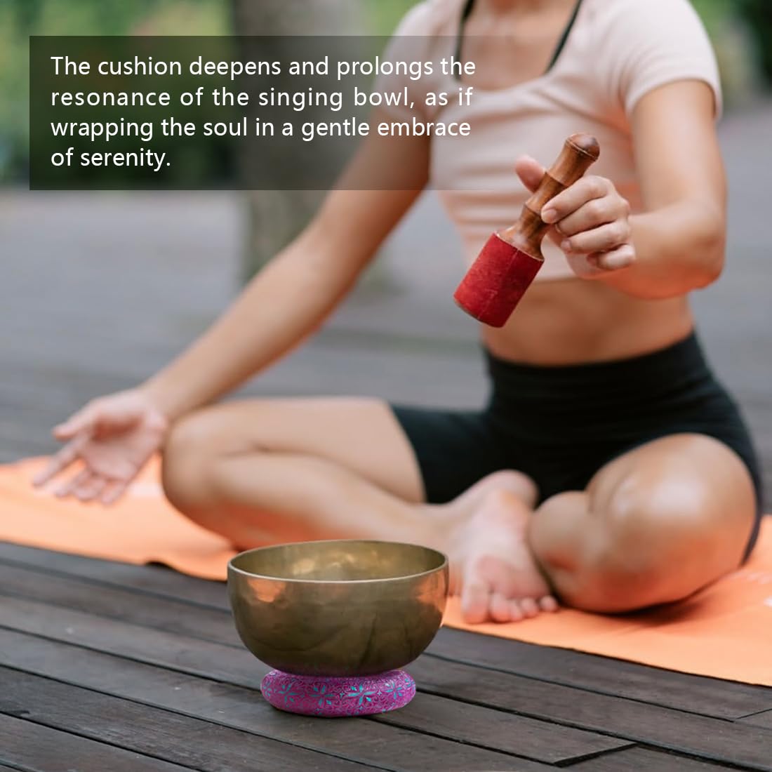 Singing Bowl Cushion for Crystal & Tibetan Singing Bowls (DeepMagenta / 6.7 Inch)