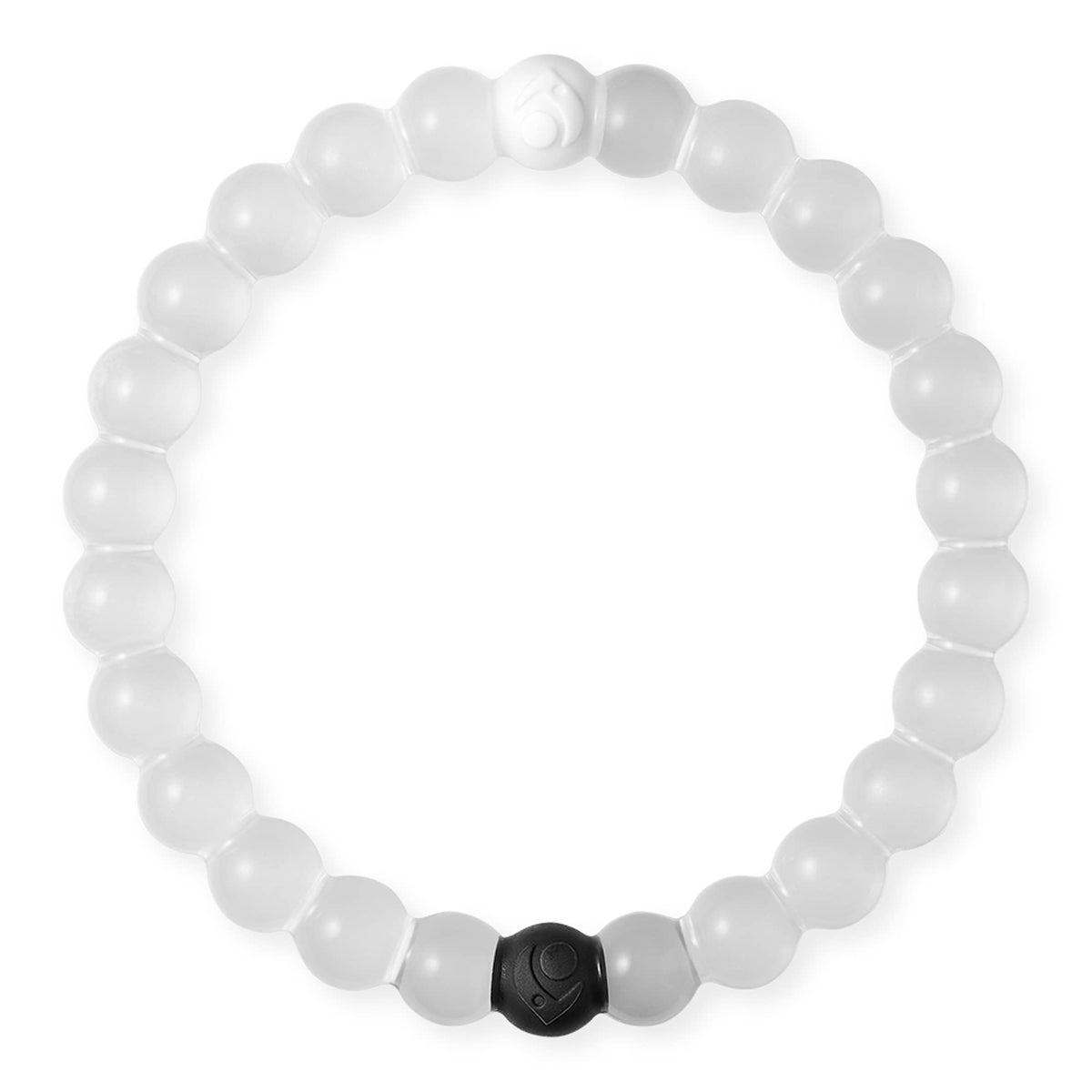 Classic Clear Beaded Silicone Bracelet for Women & Men (Classic Clear / Medium 6.5")